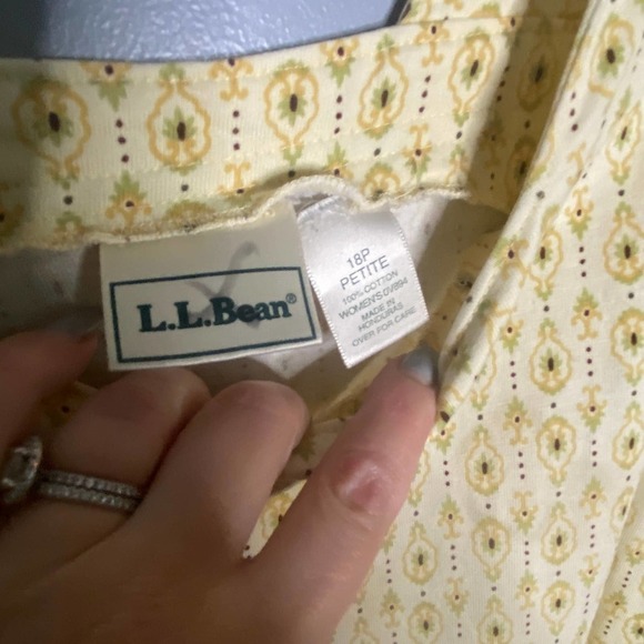 LL Bean Jumper Style Print Dress Size 18P 100% cotton - Picture 3 of 5